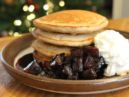 Gingerbread Pancakes & Apple Molasses Syrup