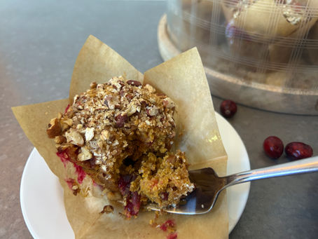 Pumpkin Cranberry Crunch Muffins