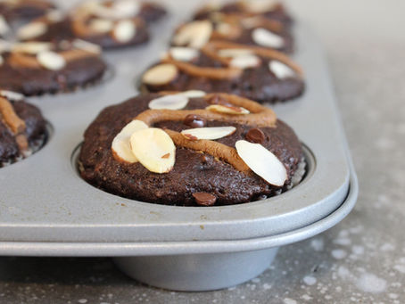 Chocolate Almond Protein Muffins