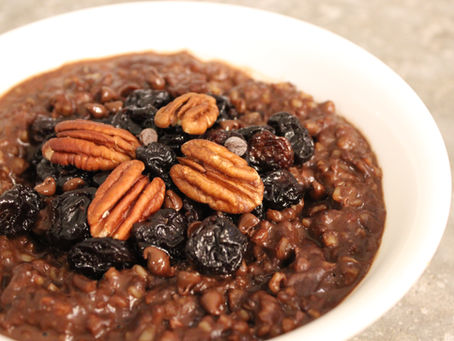 Chocolate Cherry Pecan Oatmeal
