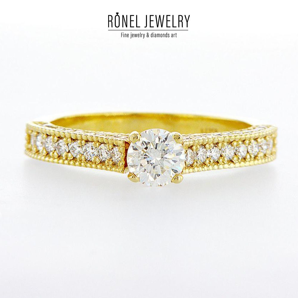 1.07 CT טבעת בעיצוב וינטג מדהים וייחודי