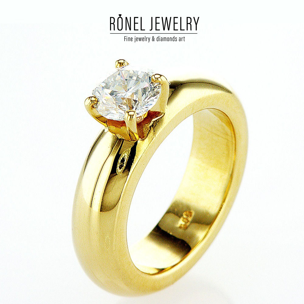 1.20CT טבעת יהלום סוליטר סופר יוקרתית