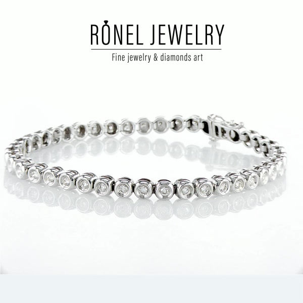 צמיד יהלומים יוקרתי בשיבוץ ייחודי