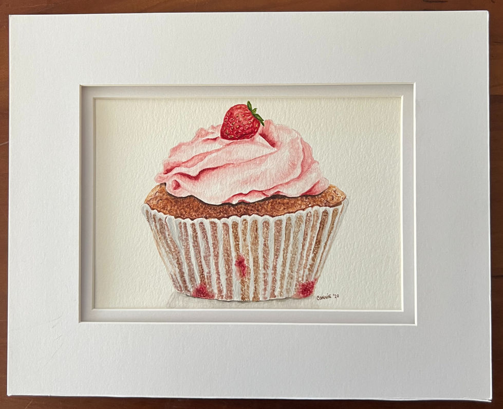 Strawberry cupcake 5 x 7