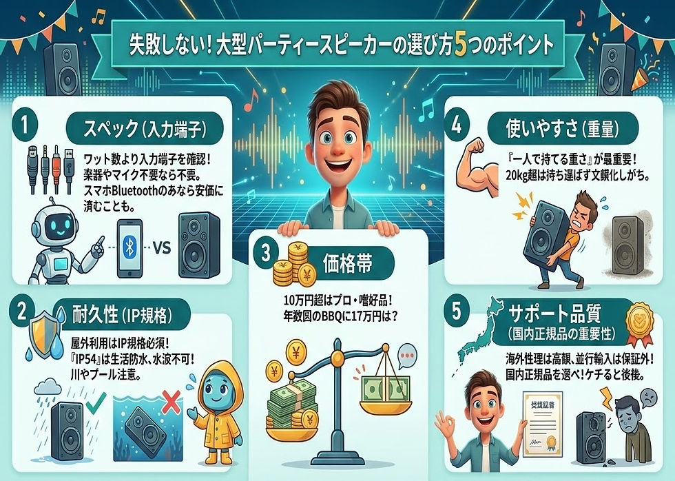 パーティースピーカーの選び方