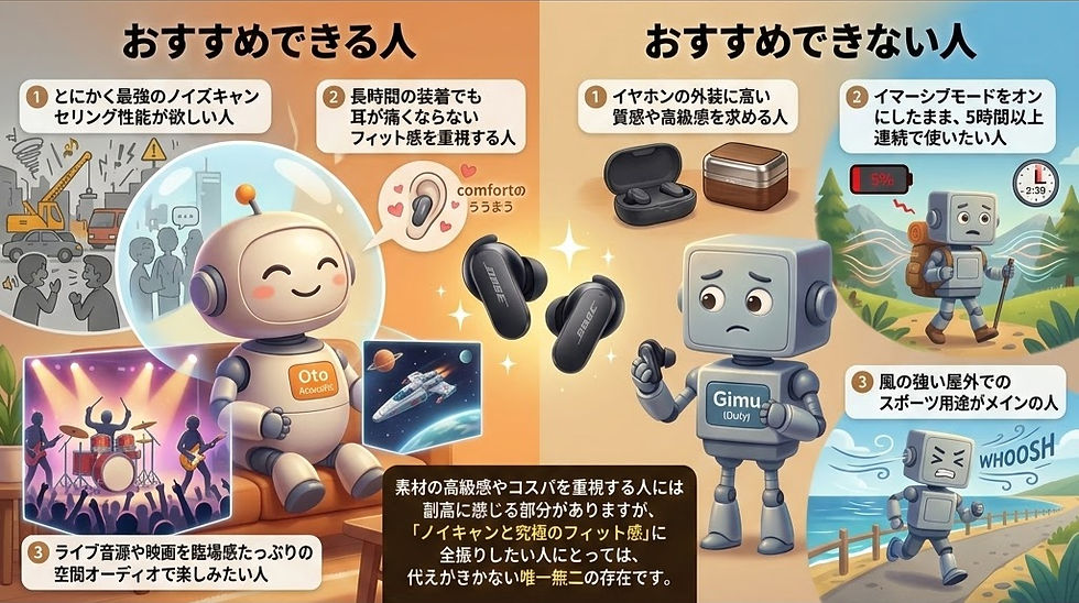 Bose QuietComfort Ultra Earbuds をおすすめできる人