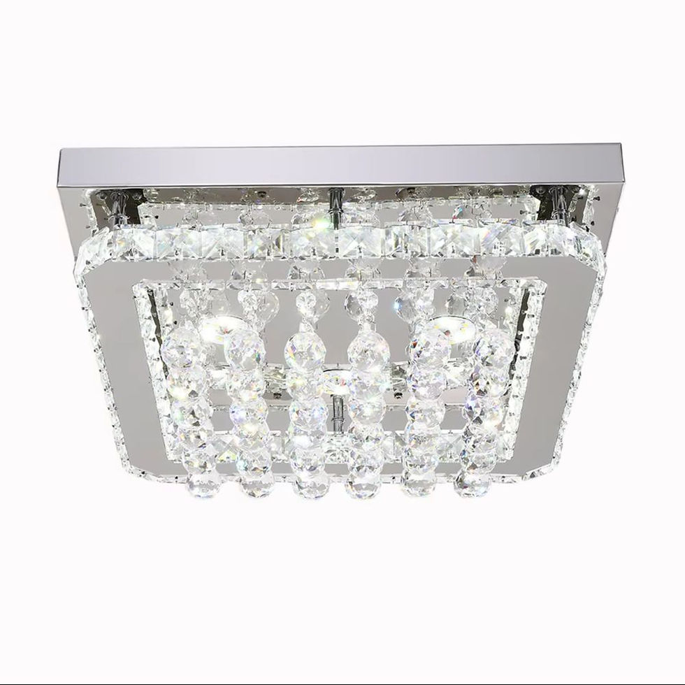Thumbnail: 40CM Square LED Crystal Chandelier Pendant Ceiling Light, Cool White