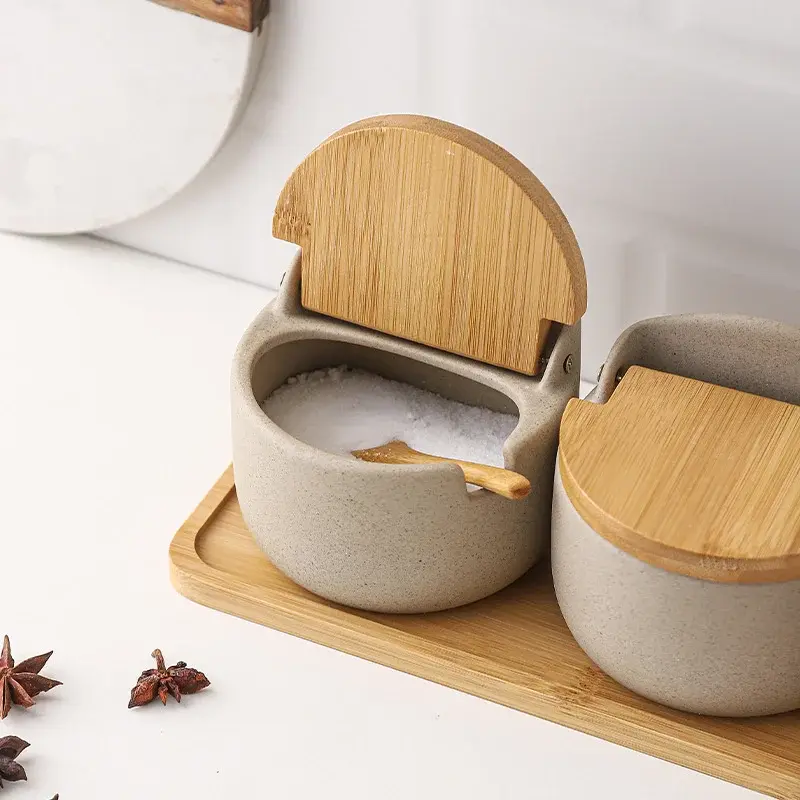 Thumbnail: ZenCraft™ Ceramic Seasoning Jar Set