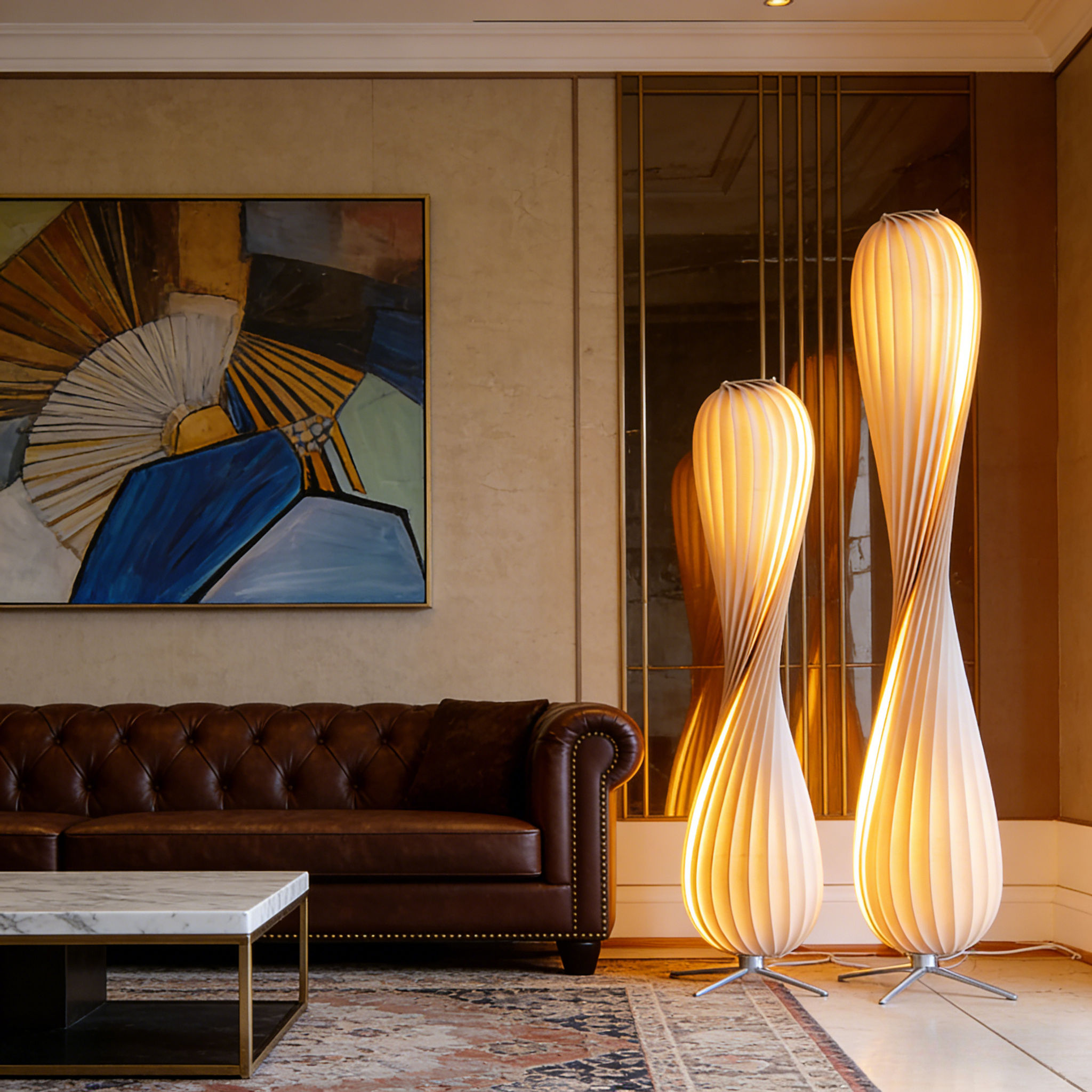 AuroraTwist™ Sculptural Floor Lamp