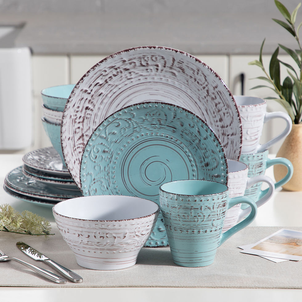 Thumbnail: Coastal Vine™ 48-Piece Artisan Dinnerware Set