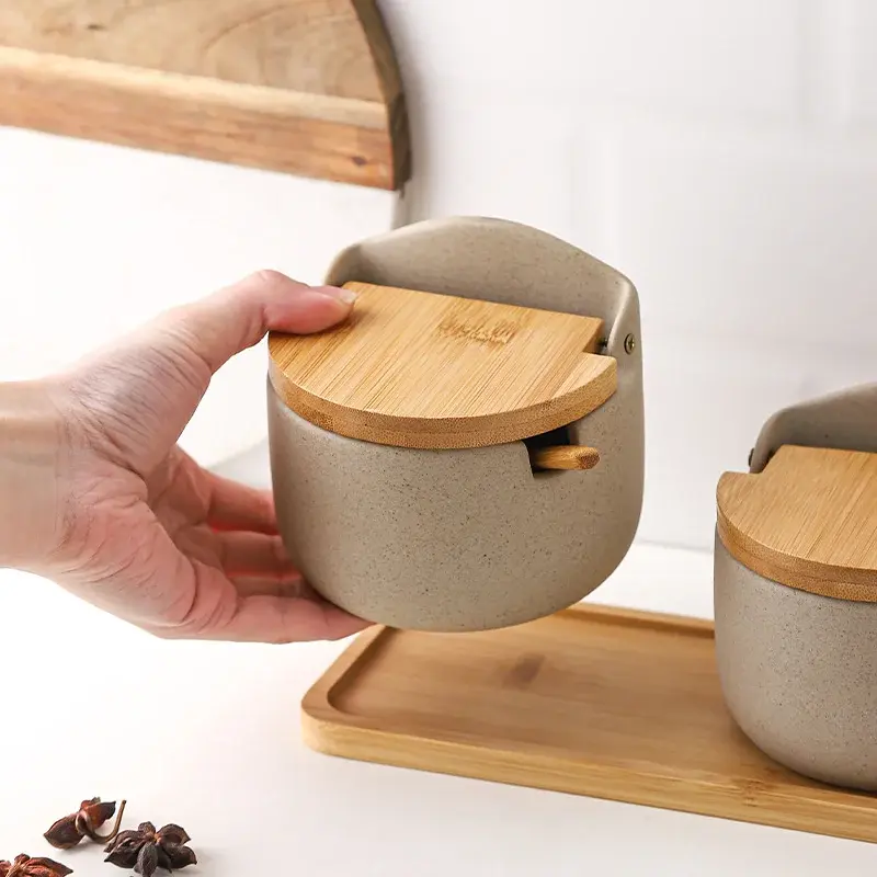 Thumbnail: ZenCraft™ Ceramic Seasoning Jar Set