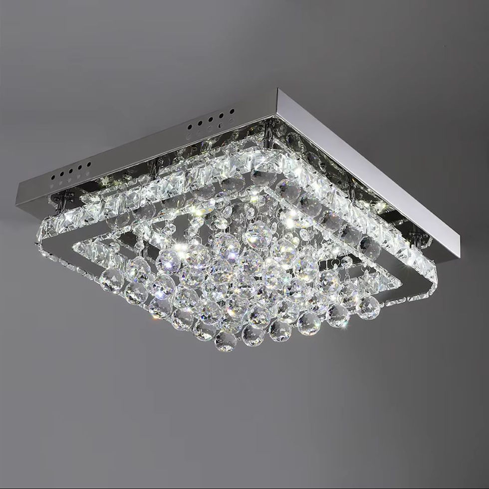 Thumbnail: 40CM Square LED Crystal Chandelier Pendant Ceiling Light, Cool White