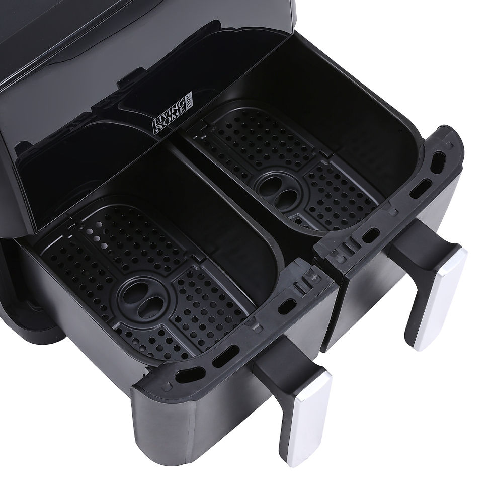Thumbnail: Living Home Dual Basket Digital Air Fryer – 2-Zone Family Cooker