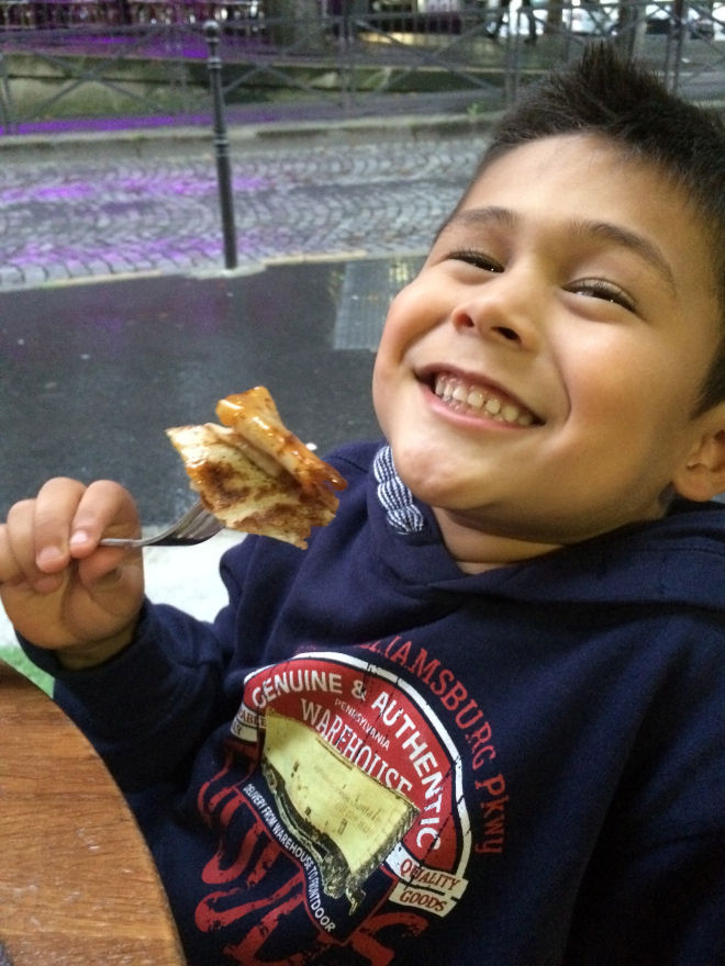 Jaf enjoying the last piece!
