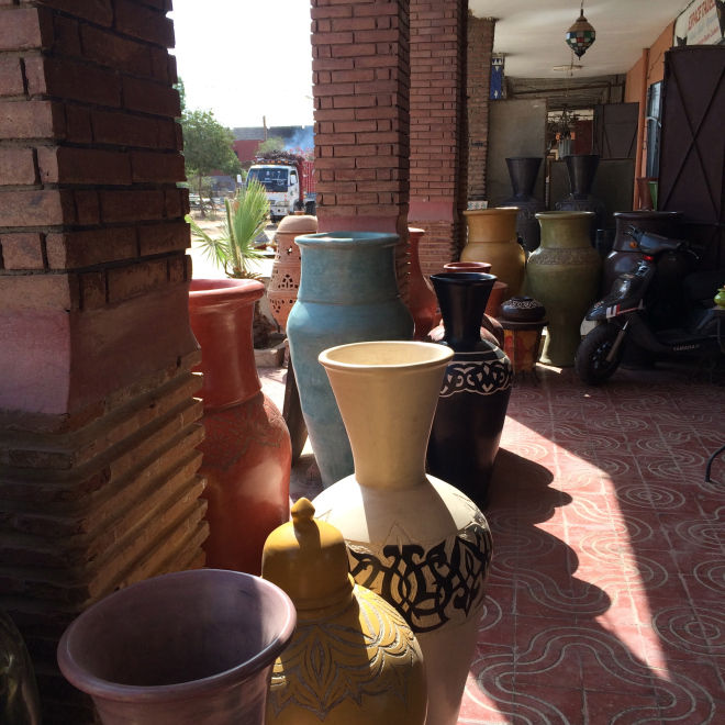 Where pottery is sold to hotels