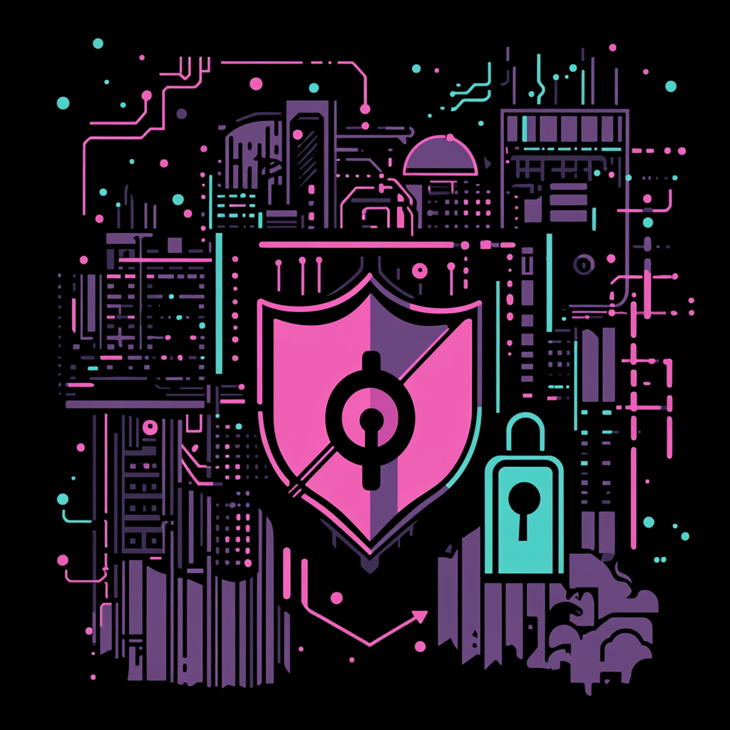 Кібербезпека — це захист даних у цифрову епоху: щит, двійковий код і цифровий замок у сучасному дизайні.