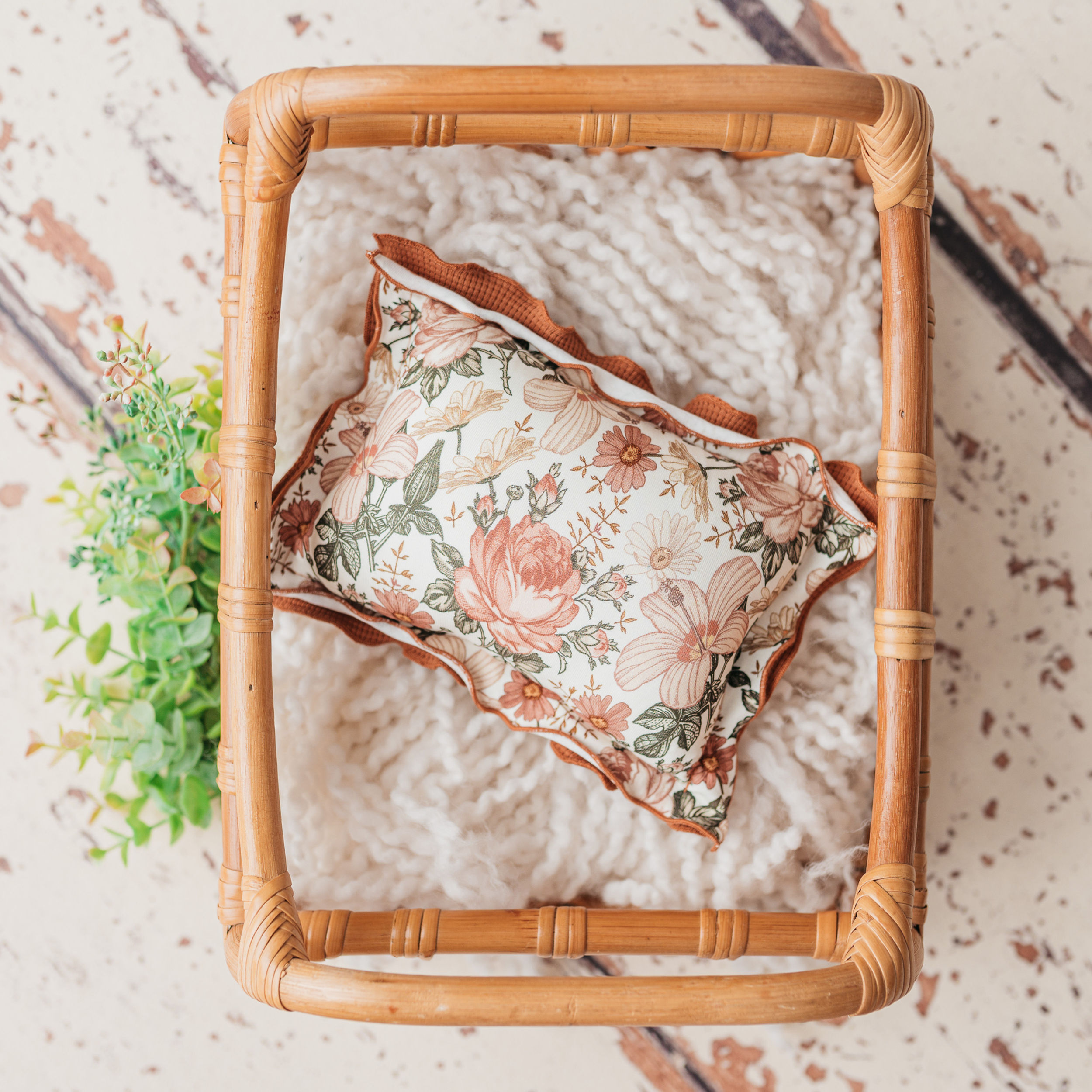 Double Sided Pillow - Newborn Photo Prop Pillow Base and Cover, Multicolor