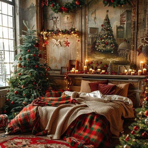 Коледна фотосесия 2025 в студио в Русе с красив декор