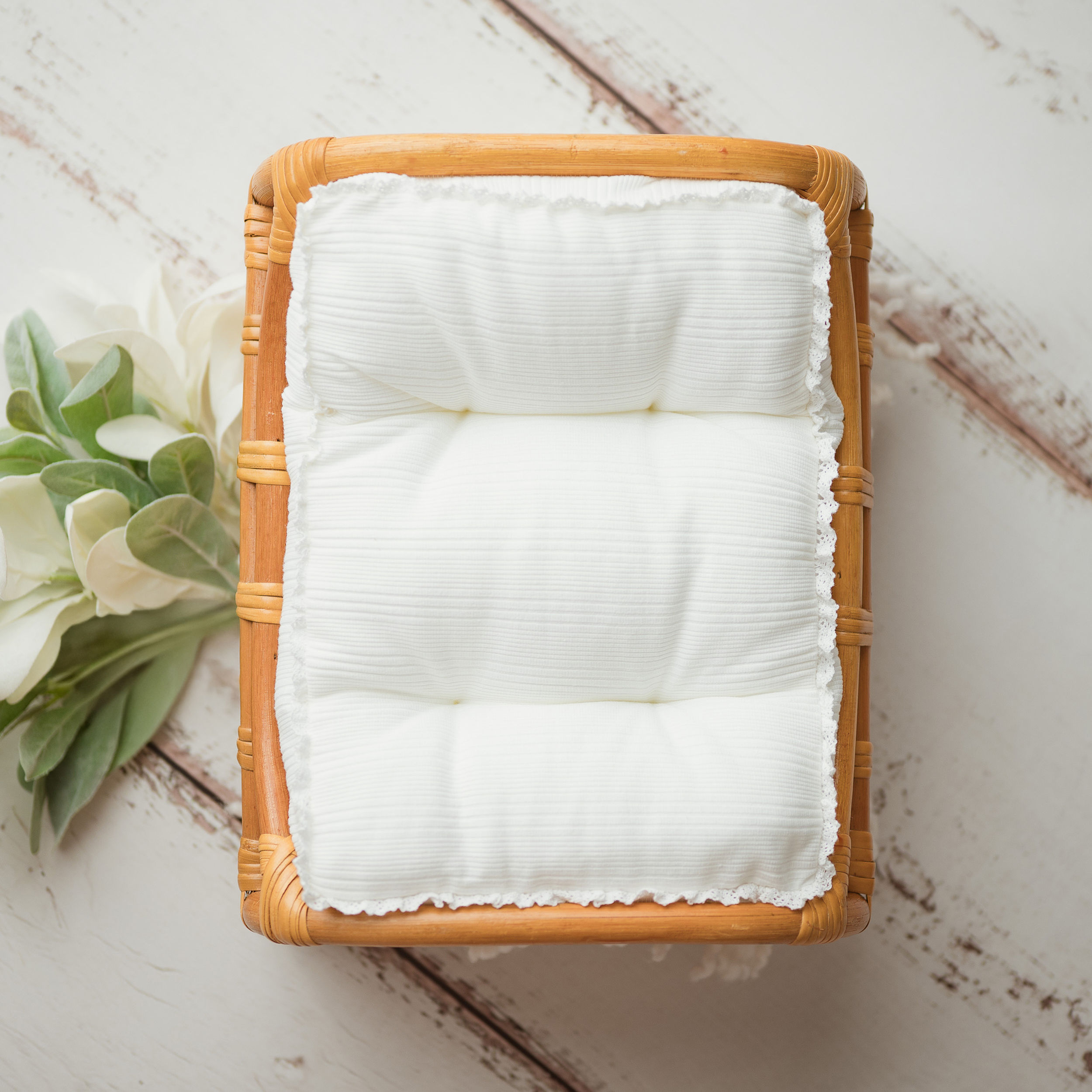 Mattress - Newborn Photo Prop Pillow Base and Cover, Ecru