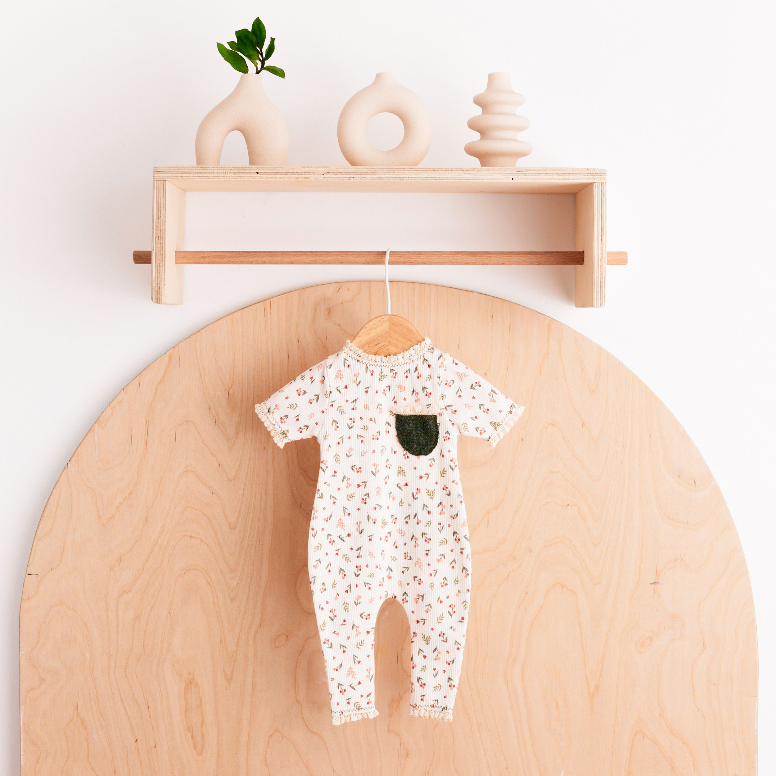 Jolene - Newborn Photo Prop Girl Romper, Floral