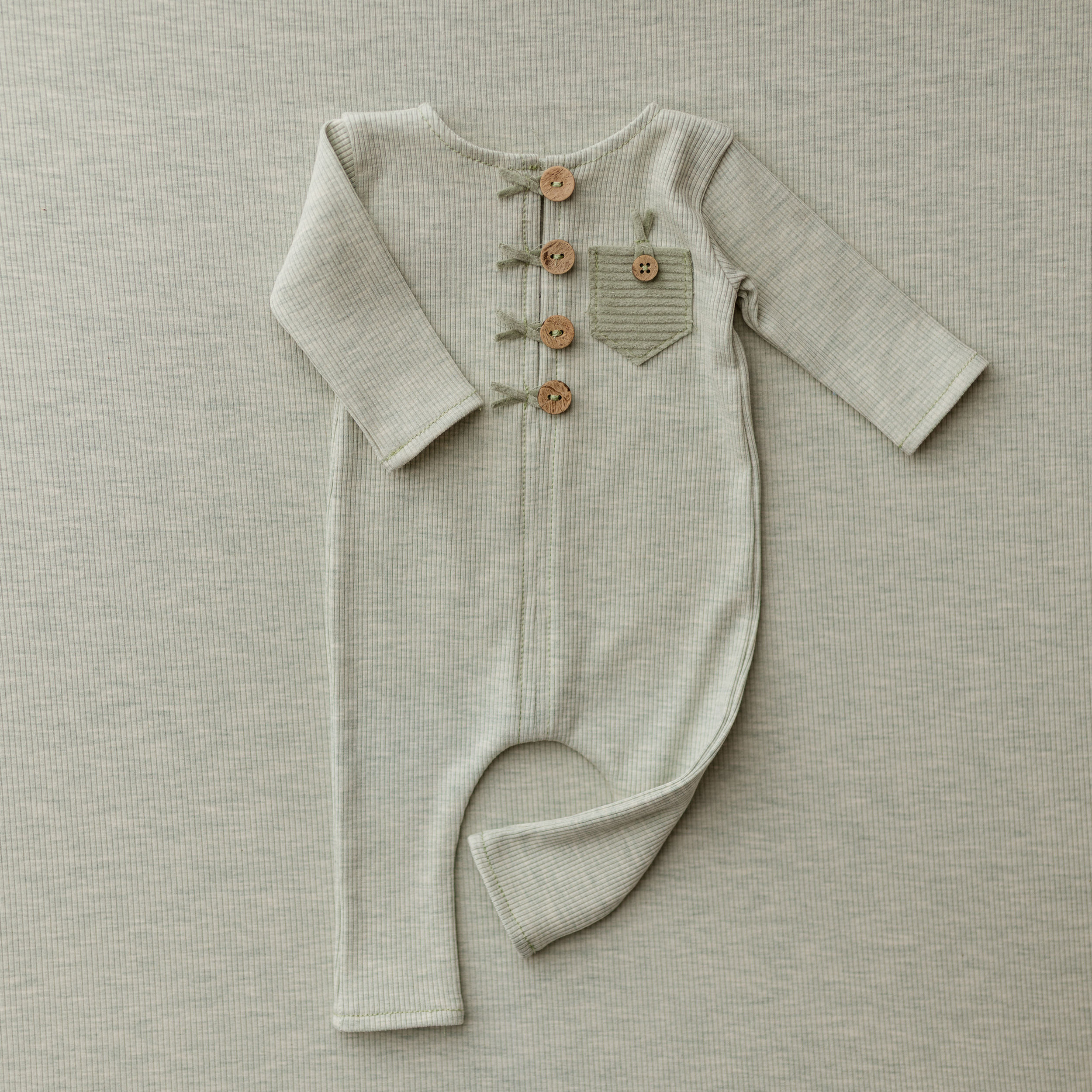 Joey - Newborn Photo Prop, Green Melange