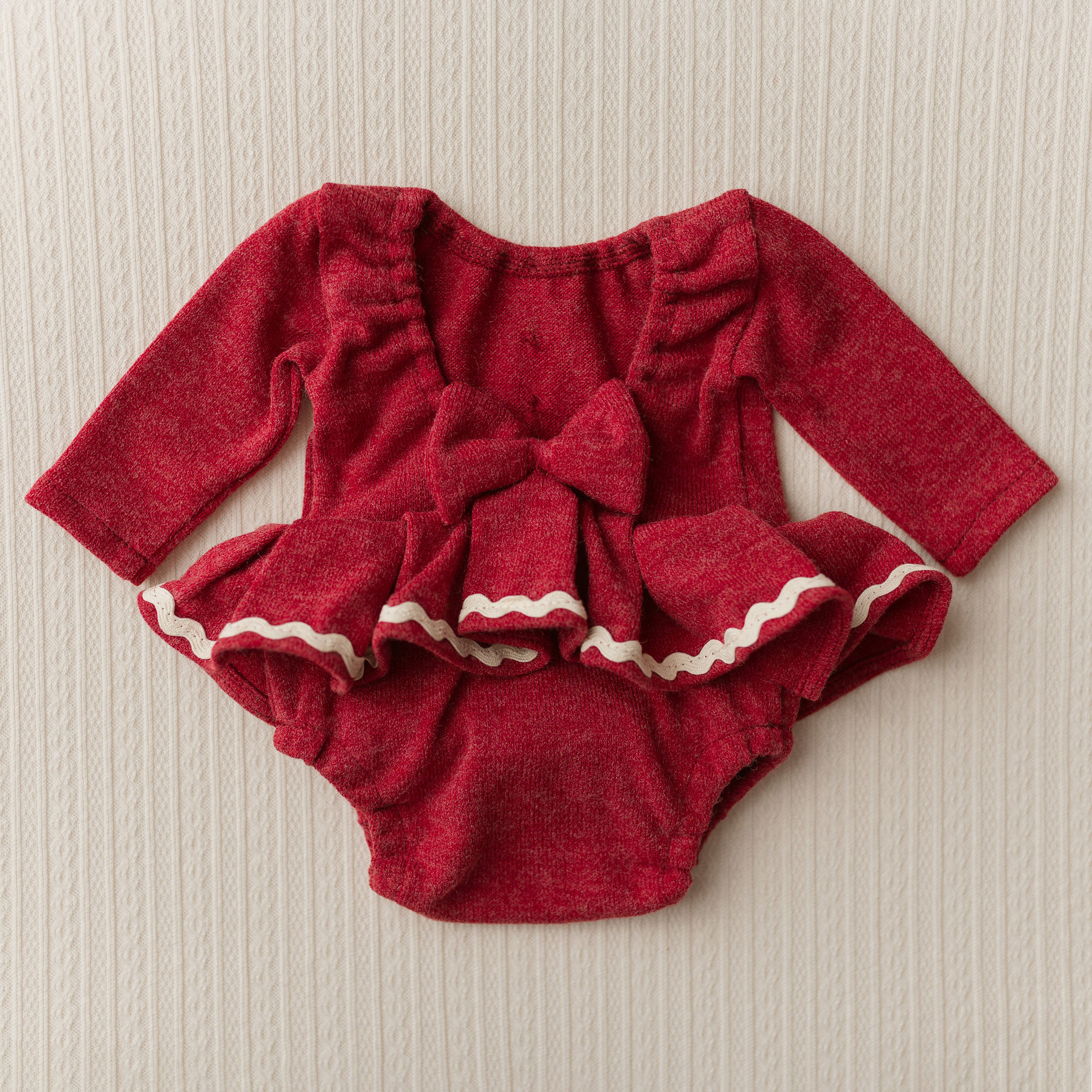 Karina - Newborn Photo Prop, Dark Red