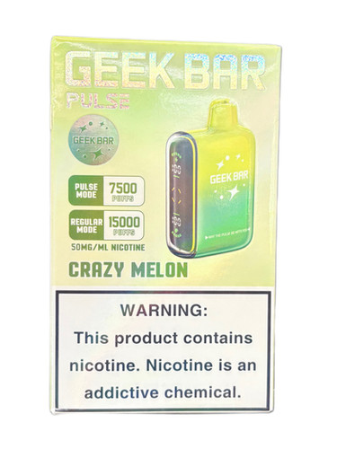 Geek Bar Crazy Melon Price Geek Bar Pulse 15000 Puffs Disposable Vape - Crazy  Melon - Smoking Vibes Bar Flavor