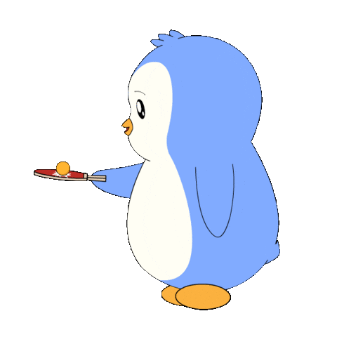 Bouncing Ping Pong Sticker by Pudgy Penguins.gif