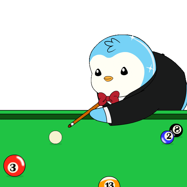 8 Ball Penguin Sticker by Pudgy Penguins.gif