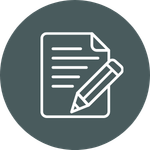 Website structure and content planning step icon