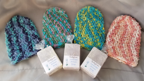 Exfoliating Gloves with Soap