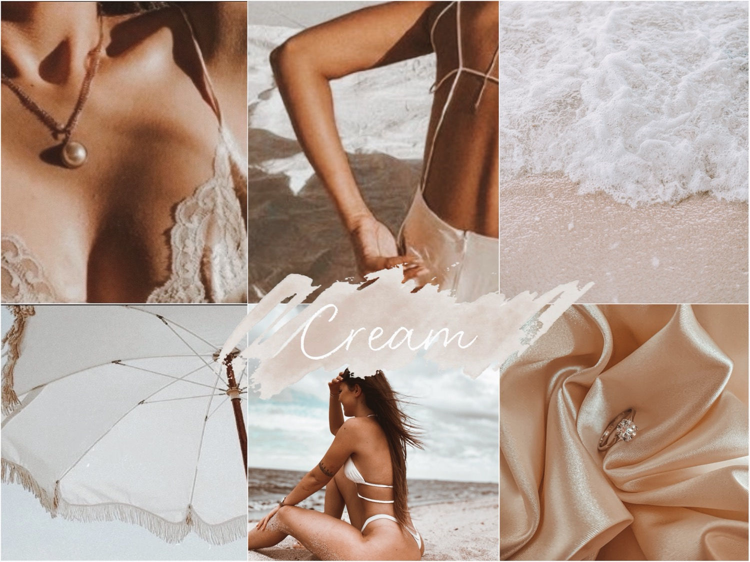 Coleção 5 presets cor creme 