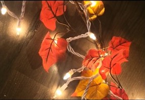 Lighted Fall Garland