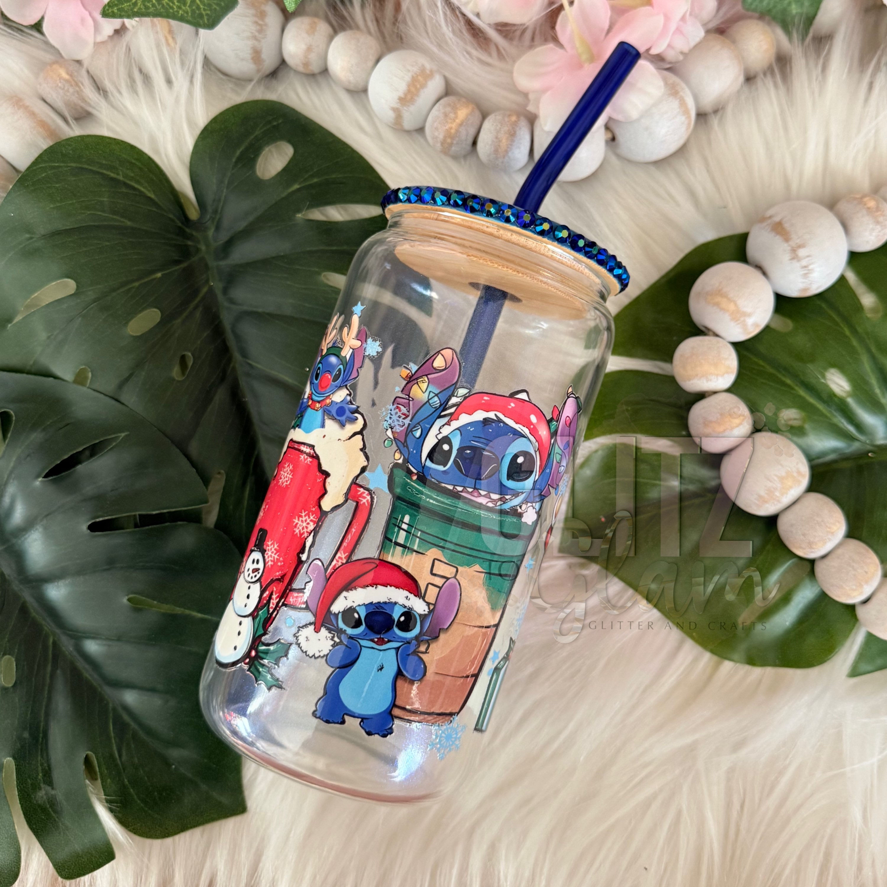 Stitch 16oz Glass Can