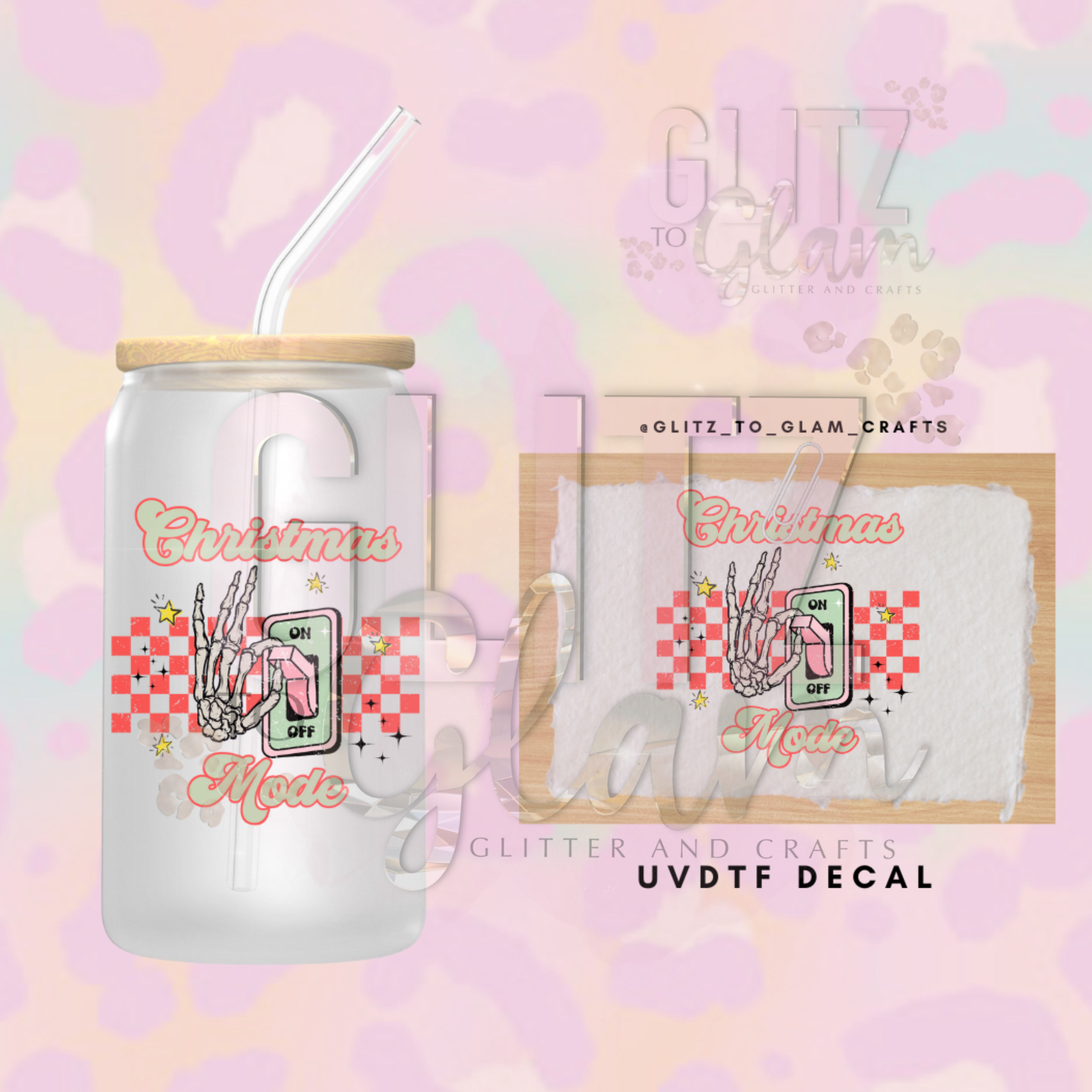 Christmas Mode UVDTF Decal