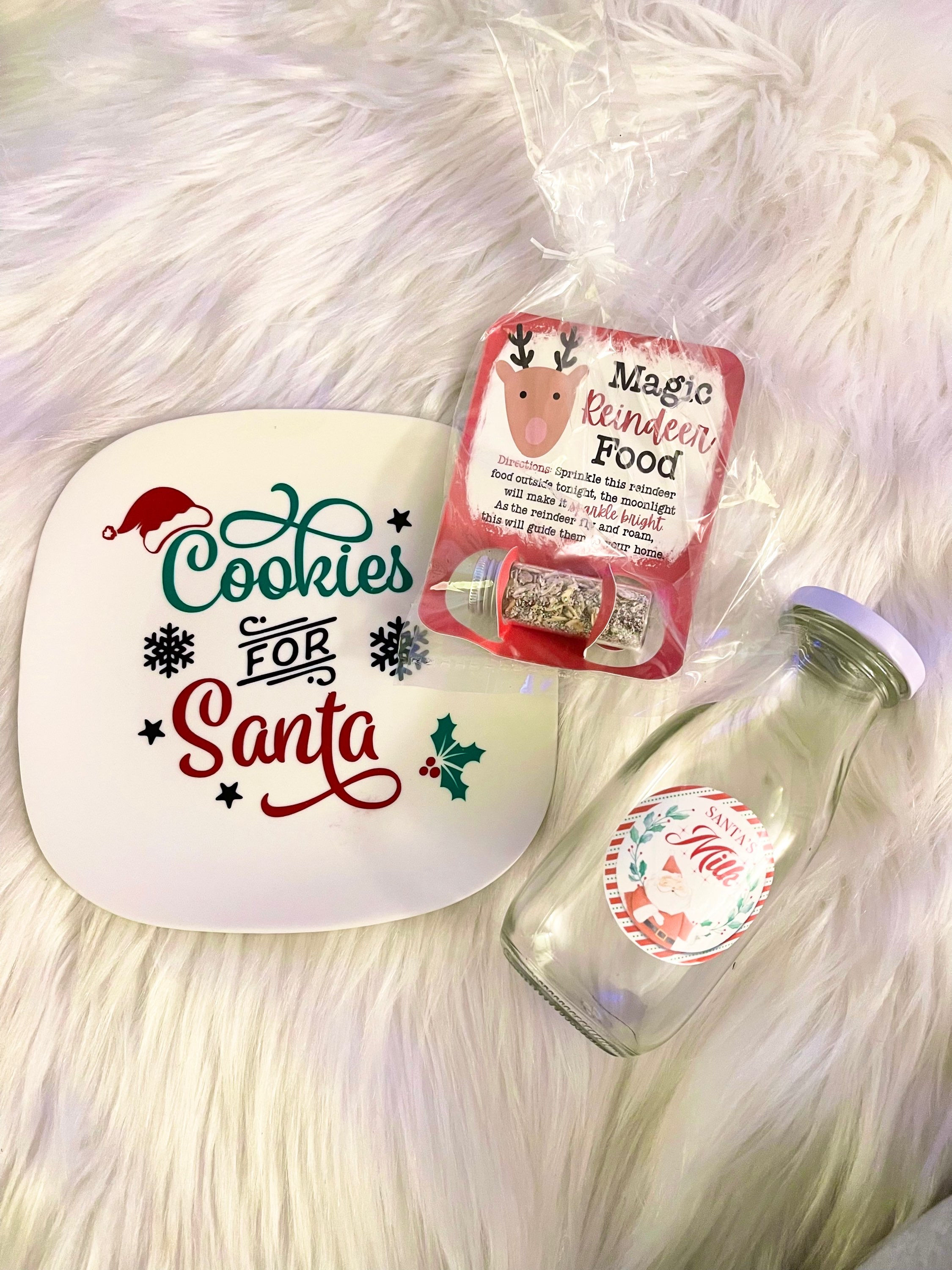 Cookies and Milk Set w/reindeer food