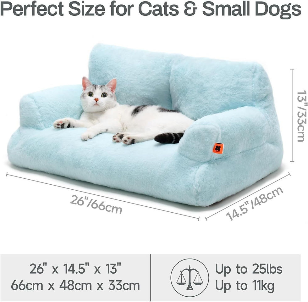 Thumbnail: MEWOOFUN Plush Cat Bed For Indoor Cats - Washable 26x19x13 Inch Pet