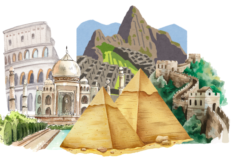 Monuments from different civilizations