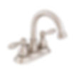 Brushed Nickel Two Handle Bathroom Faucet with Unique Design