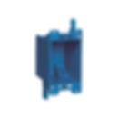 1-Gang Blue PVC Electrical Outlet Box