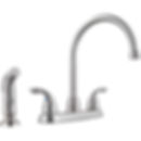 2-Handle Kitchen Faucet with Side Spray Stainless Steel Finish