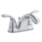4" Centerset 2-Handle Low-Arc Bathroom Faucet Facing Right