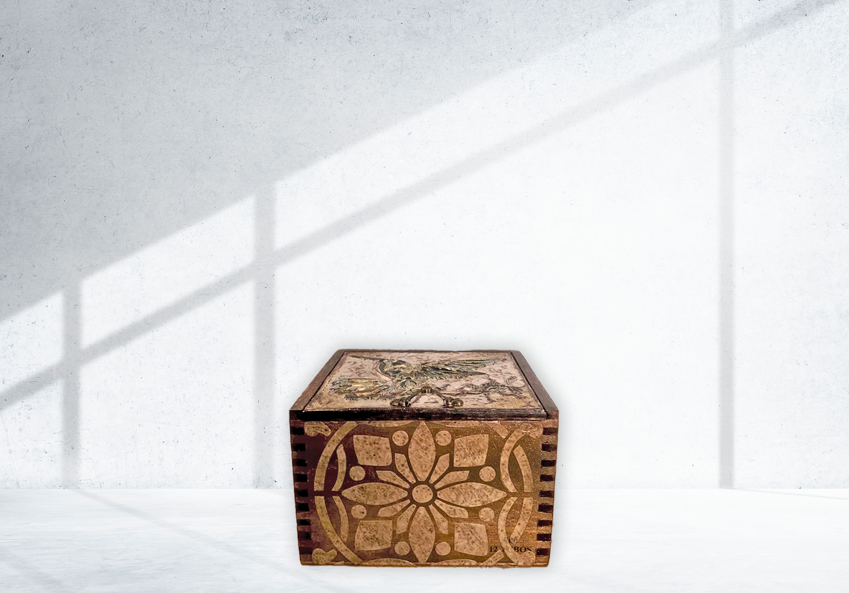 Floral Imprint Keepsake Box