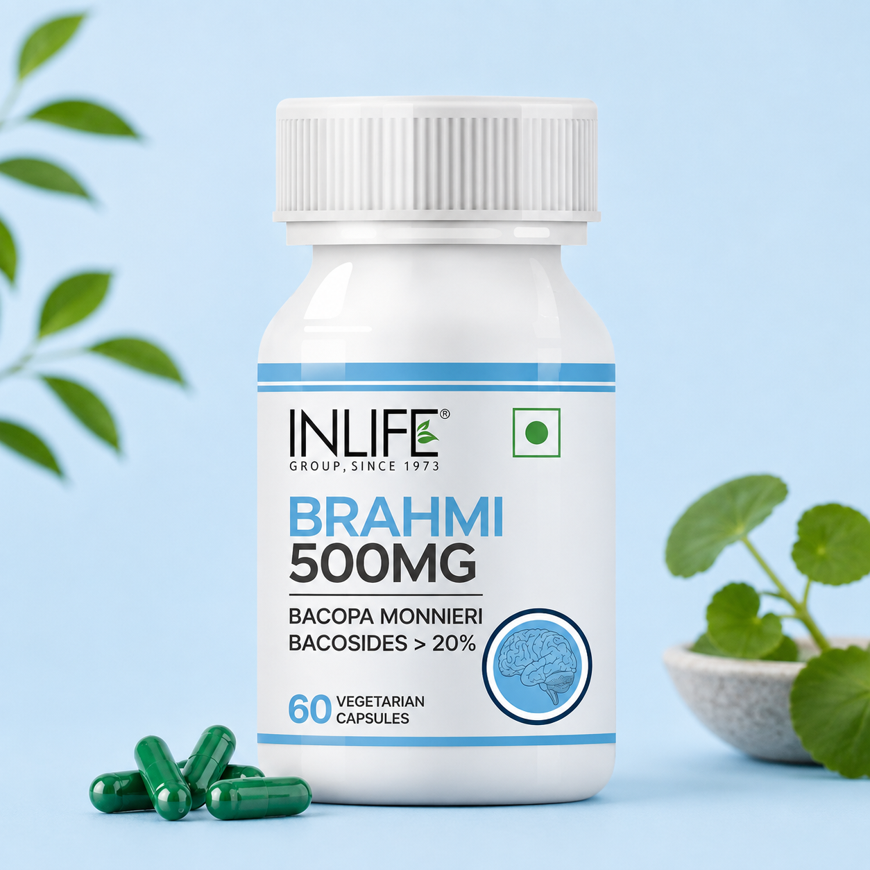 Inlife Brahmi Extract Veg. Capsules