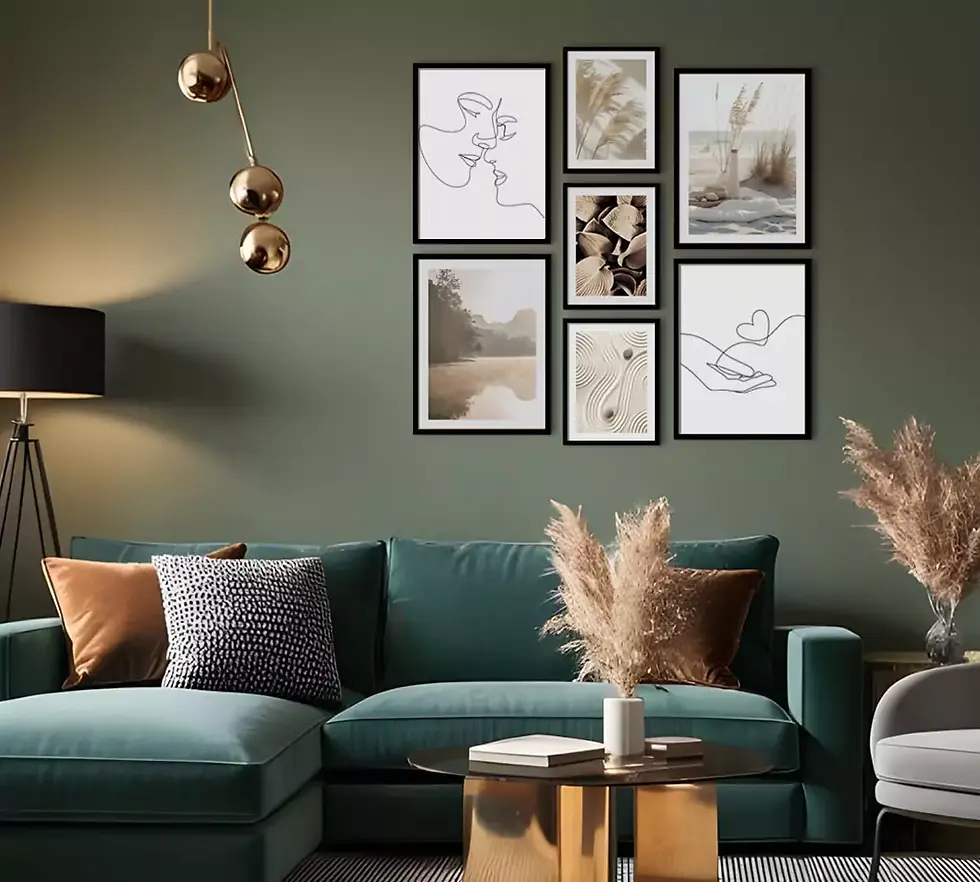 Zestaw plakatów Galeria Boho Beż