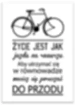 Plakat z napisami Życie Jest Jak