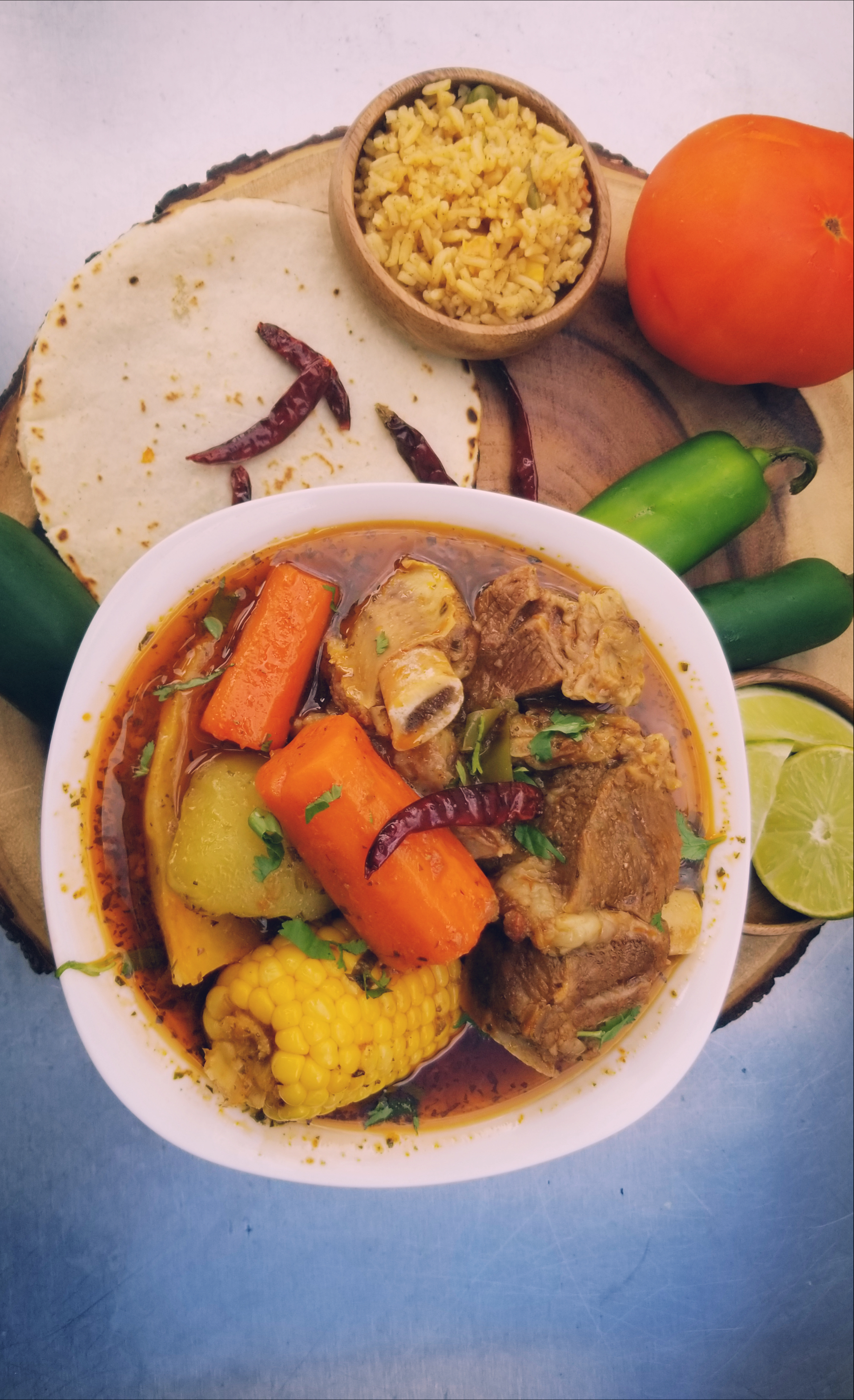 Arranged Food and Objects