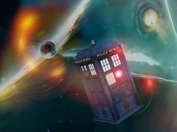 T.A.R.D.I.S. em 3D no espaço