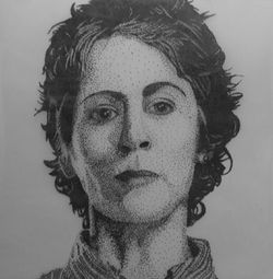 Pontilhismo em papel vegetal.