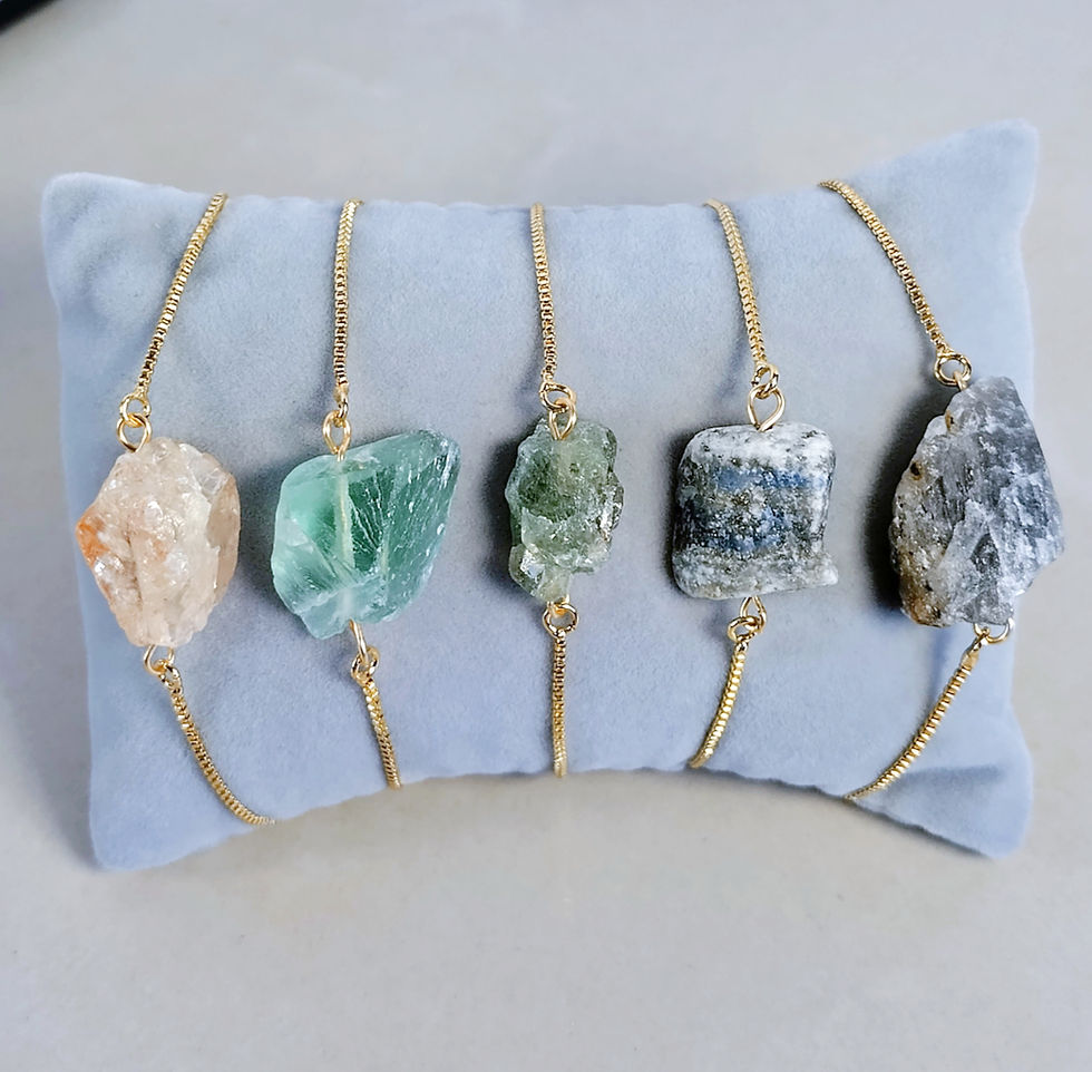 Thumbnail: Fine Raw Crystal Bracelet